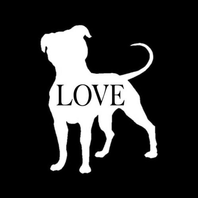 9.6CM*12.2CM Pitbulls Pitties Love Dog Animals Vinyl Sticker Decal Car Sticker C8-0054