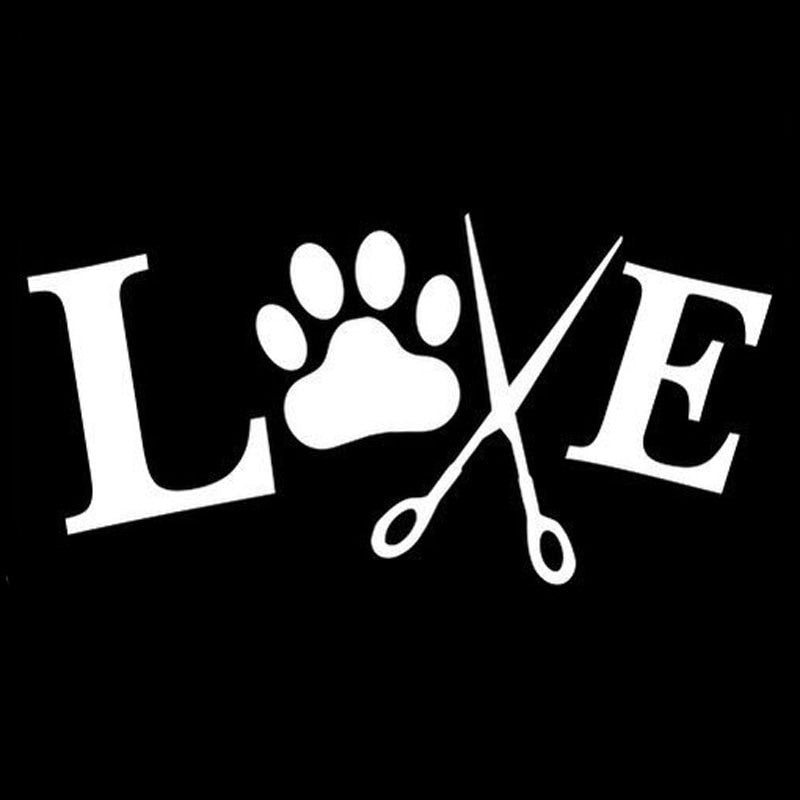 15.5CM*7.5CM LOVE TO GROOM 7" Sticker Animals Dogs Pet Vinyl Sticker Decal Car Sticker C8-0053
