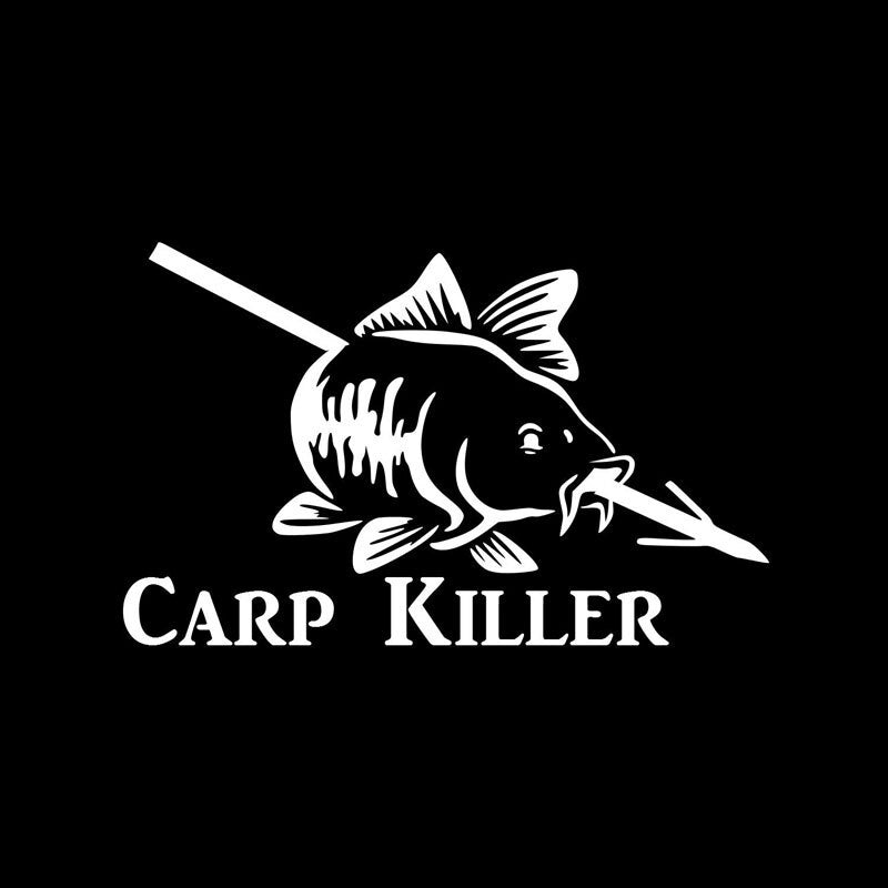 17.8CM*11.3CM Bow Fishing Sticker Bow Fish Laser Point Reel Slingshot Car Stickers And Styling Decoration Black/Sliver C8-1358
