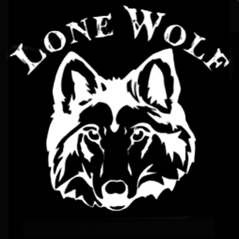 15.2CM*14.2CM Lone Wolf Head Car Or Truck Vinyl Decals Car Stickers Car Styling Accessories Black Sliver C8-1267