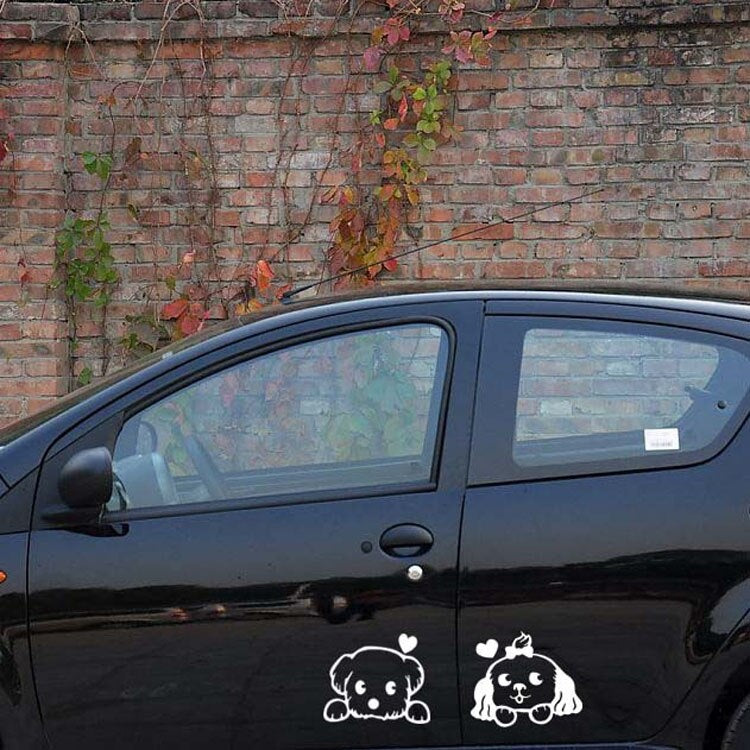 32*14CM Car Stickers Cartoon DOG On The Side Door Stickers Personalized Bumper Sticker CT-515