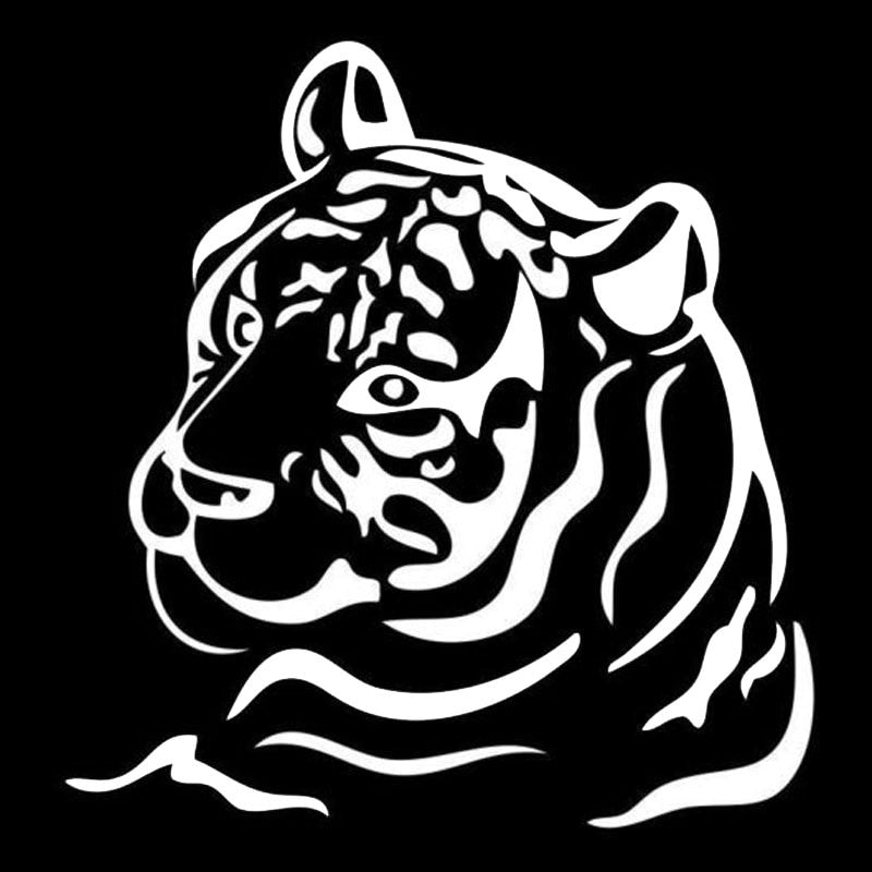 13*13.7CM Classic Tiger Stripe Fashion Vinyl Car Styling Decals Waterproof Car Stickers Black/Silver S1-2596