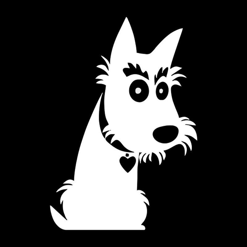 7.4*10.4CM Scottish Dog Car Stickers Personality Decals Car Styling Decoration Black/Silver S1-0281