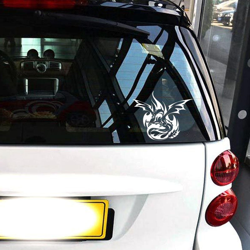 16.6CM*13.4CM Fashion Animal Phoenix Bird Fun Car Sticker Decal Black/Silver Vinyl C15-1018