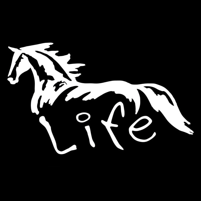 15CM*9CM Horse Life Vinyl Car Truck Sticker Decal Car Stickers Acessories Decoration C8-0077