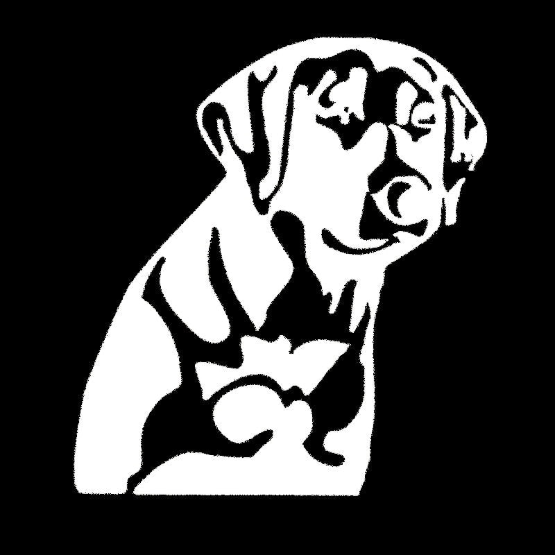 Fashion 13.8*15.2CM LAB Labrador Retriever Dog Vinyl Decal Creative Waterproof Car Stickers Car Styling Accessories Black/Silver S1-0416