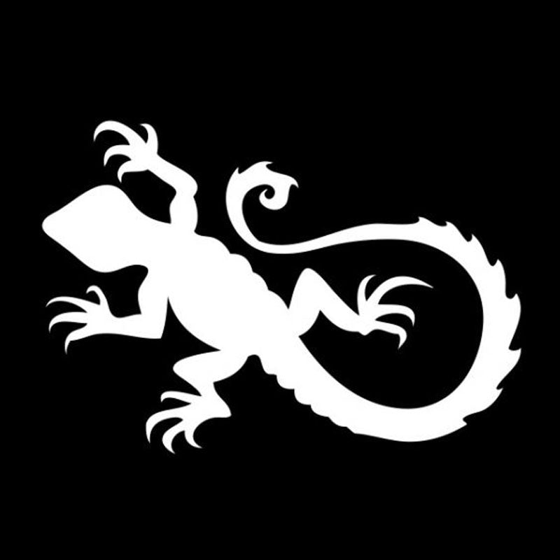 15.2*10.5CM Lizard Design Vivid Mischief Car Styling Crazy Animal Decals Vinyl Car Stickers Black/Silver S1-2823