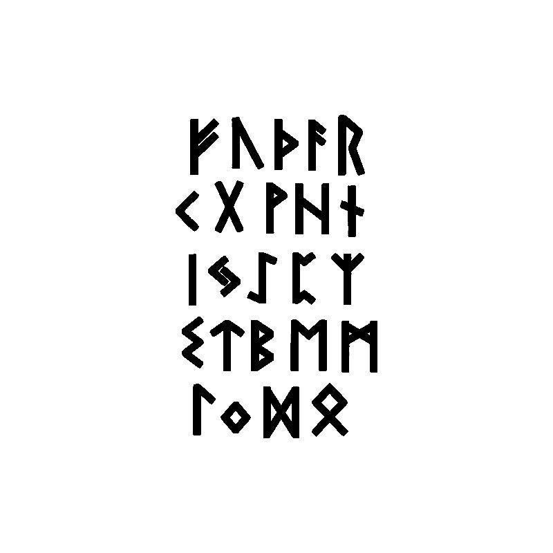 10CM*16CM Letters Labels Rune Fashion Vinyl High-quality Car Sticker Black/Silver Decal C11-1157