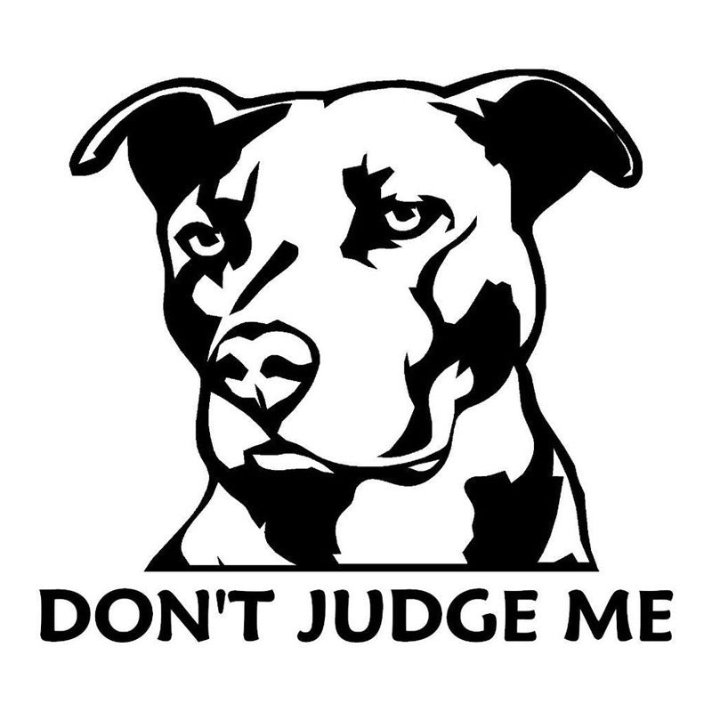 12.9cm*11cm Pit Bull Dog Don't Judge Me Stickers Decals Vinyl Car-Styling S4-0231