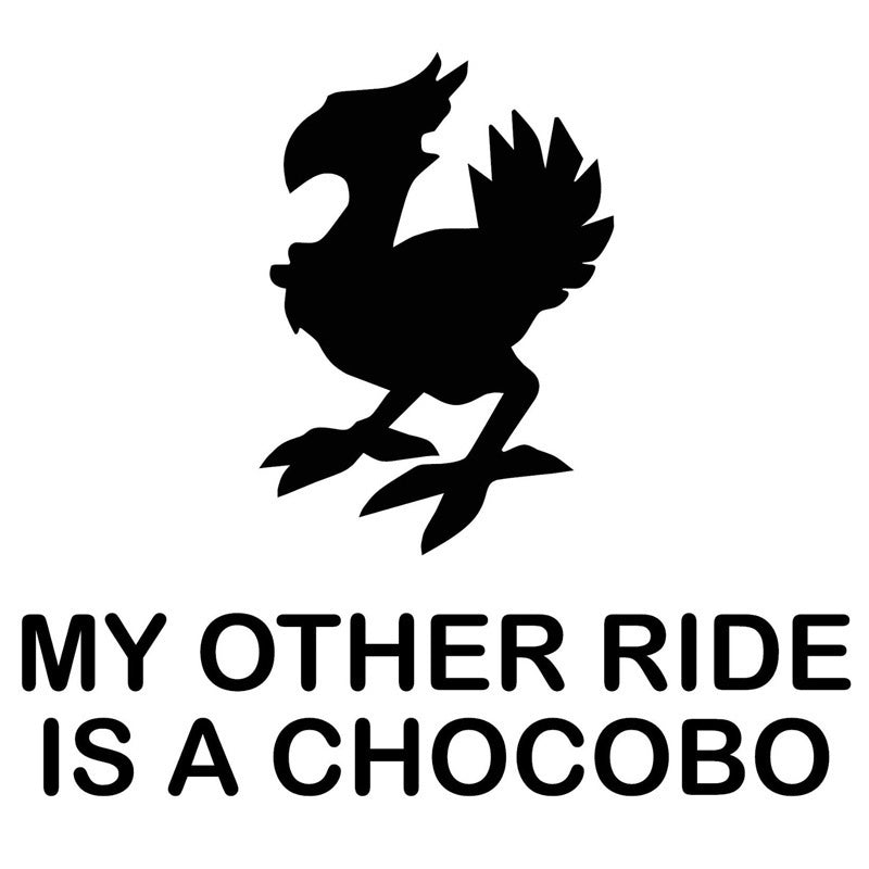 14.1cm*12.7cm My Other Ride Is A Chocobo Car-Styling Car Sticker Vinyl S4-0586