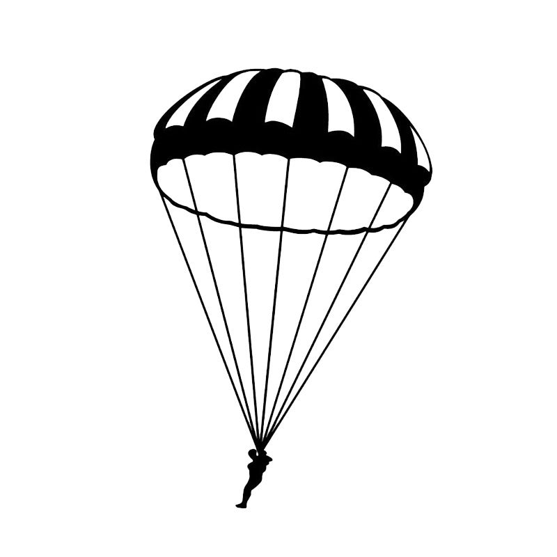 11.1*17.3CM Skydiver Parachute Extreme Sports Decor Car Sticker Silhouette Vinyl Accessories C12-0754