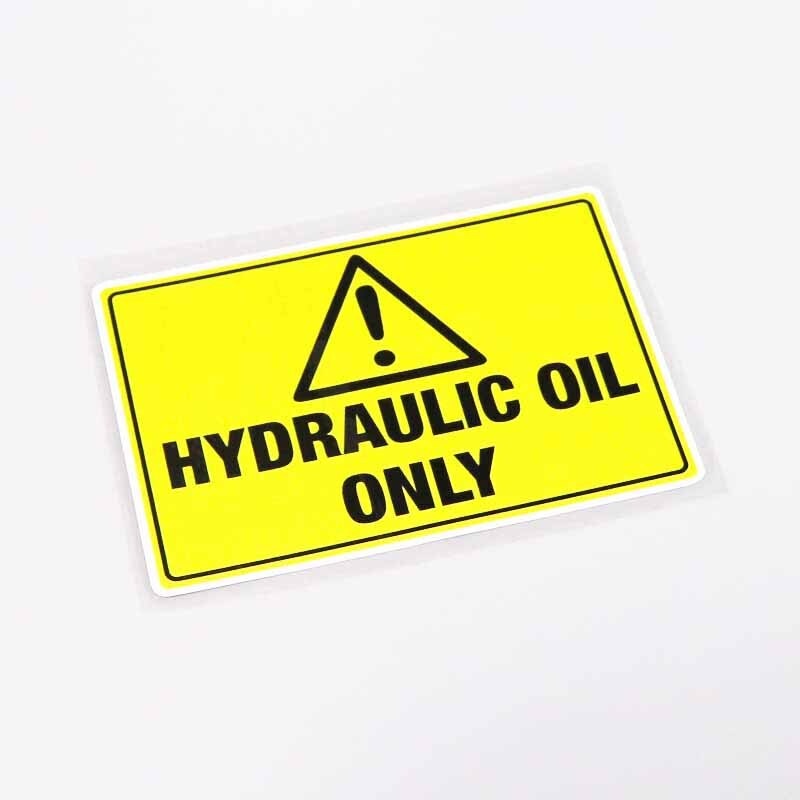 14CM*9CM Warning Mark Car-styling HYDRAULIC OIL ONLY Car Sticker Decal 13-0330