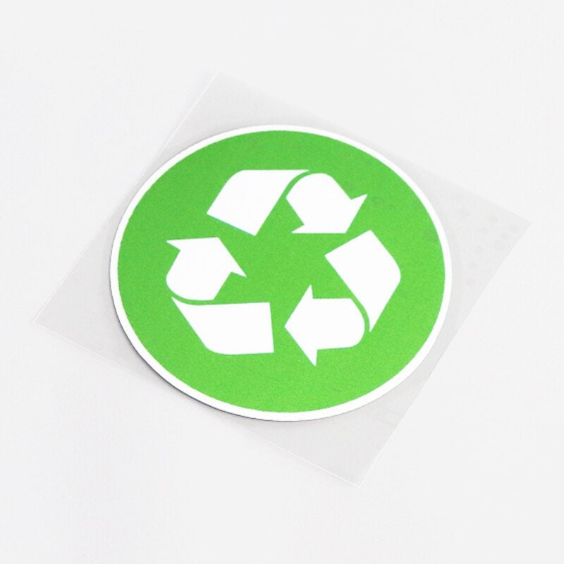 10CM*10CM Fashion Green Warning Mark Recycling Decal Car Sticker 13-0526
