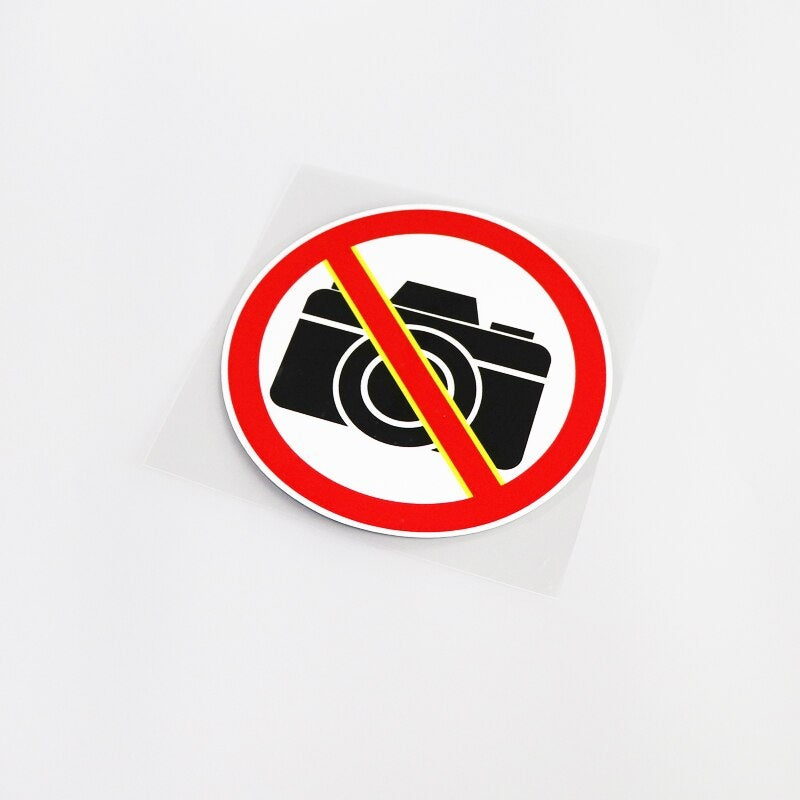 12.8CM*12.8CM New Warning No Photographing Car-styling Car Sticker Decal Graphical 13-0094
