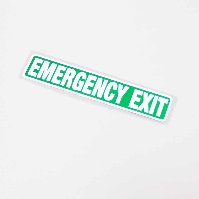 13CM*2.3CM Interesting EMERGENCY EXIT Car Sticker Decal Graphical Decoration 13-0348