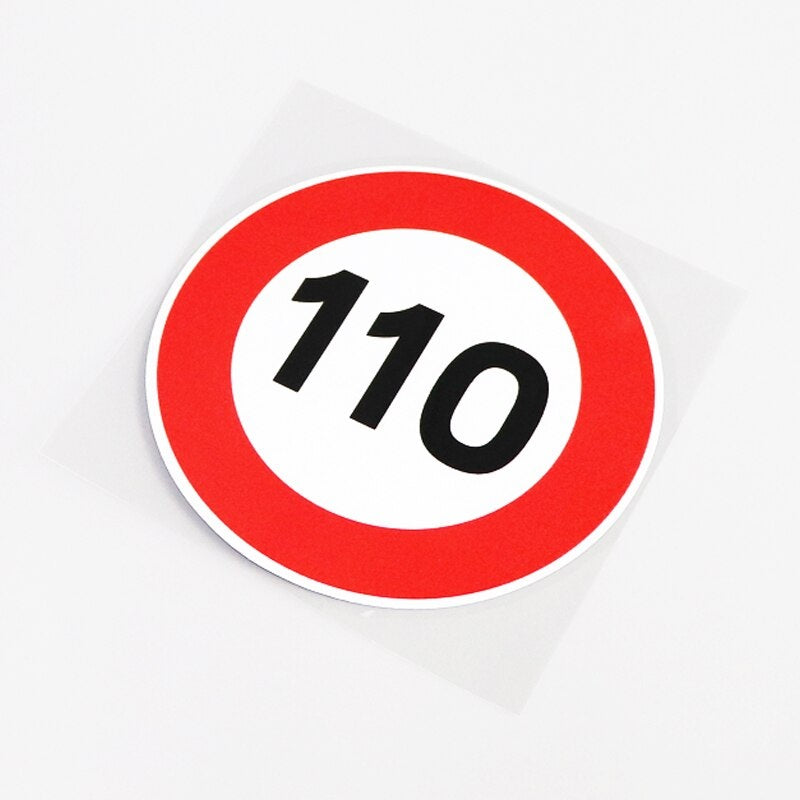11.5CM*11.5CM Fashion Graphical Speed limit 110 Car Sticker Decal Decoration 13-0893