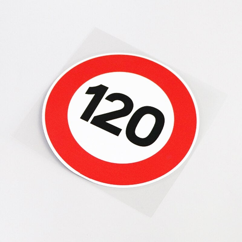 12.7CM*12.7CM Fashion Warning Mark Speed limit 120 Car Sticker Decal 13-0891