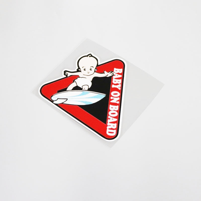 12.3CM*11CM Cartoon BABY ON BOARD Waterproof Decal And Car Sticker Decoration 13-0032