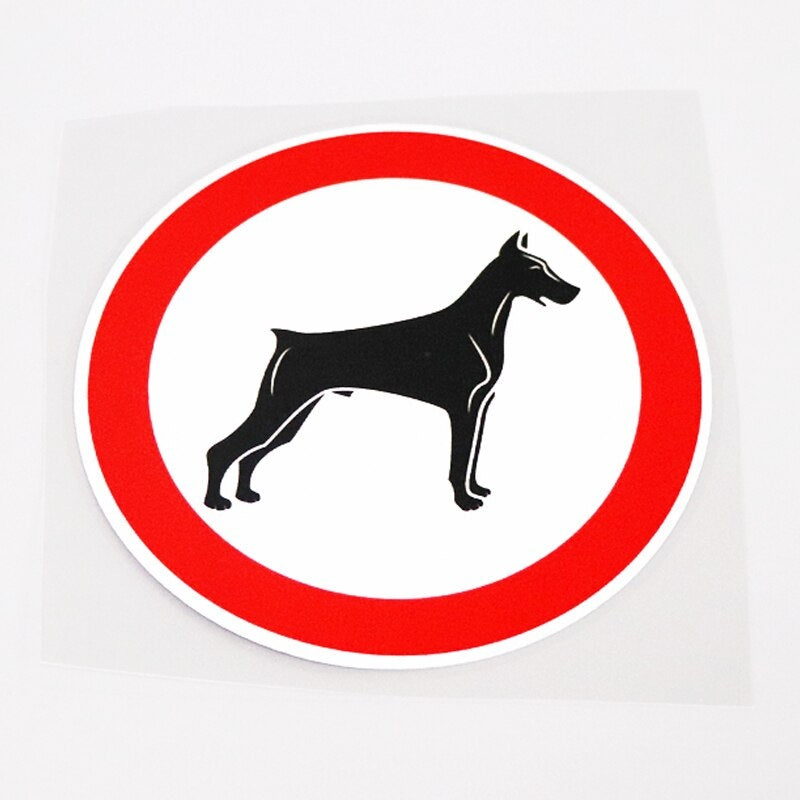 10.7CM*10.7CM Personality Warning Mark Doberman Dog Decorate Car Sticker Decal 13-0978