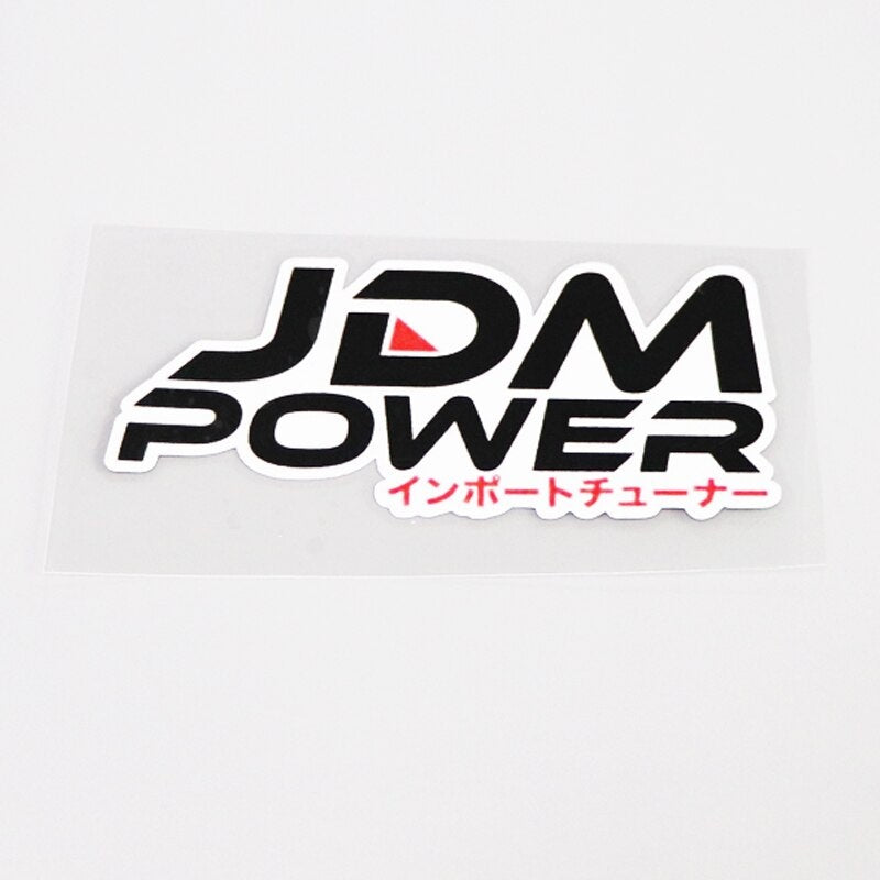 11CM*4.7CM Fashion JDM POWER Motorcycle Car Sticker Decal 13-1063