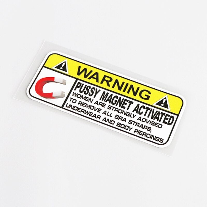 12.2CM*5CM Fashion WARNING Graphical Car Sticker Motorcycle Decal 13-0768