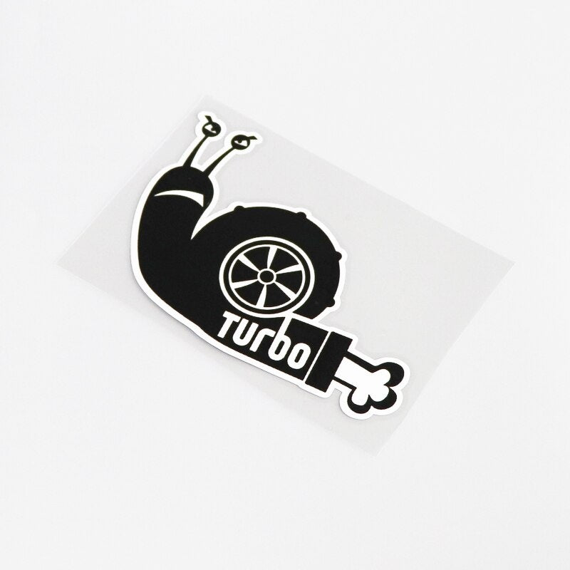 12.8CM*8.3CM Turbo Snail JDM Car Drift Funny Decal Car Sticker 13-0285