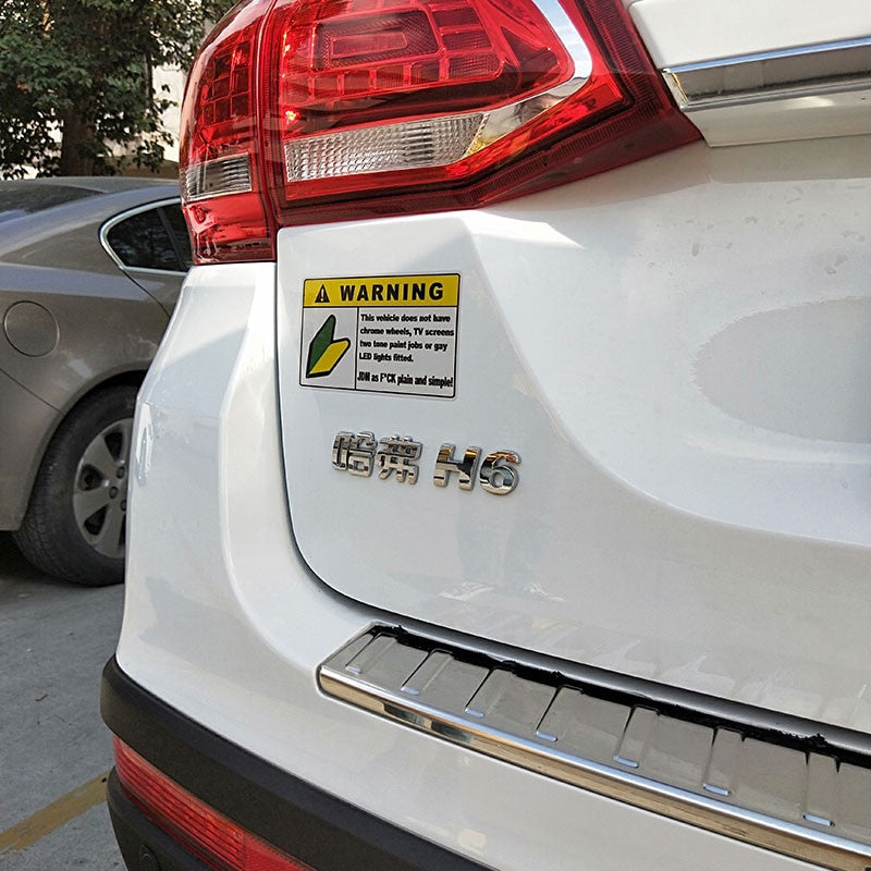 13.7CM*7.2CM Personality Warning JDM RACING DRIFT High-quality Car Sticker Decal 13-0236