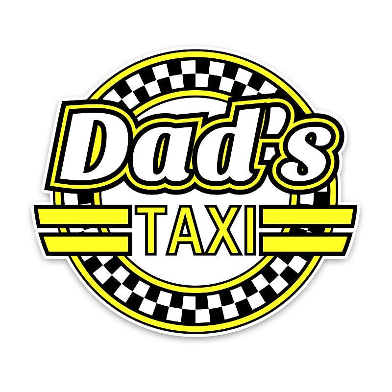 12.5*11CM DAD'S TAXI Fashion Car Window Sticker Decals Car-styling Accessories C1-8225