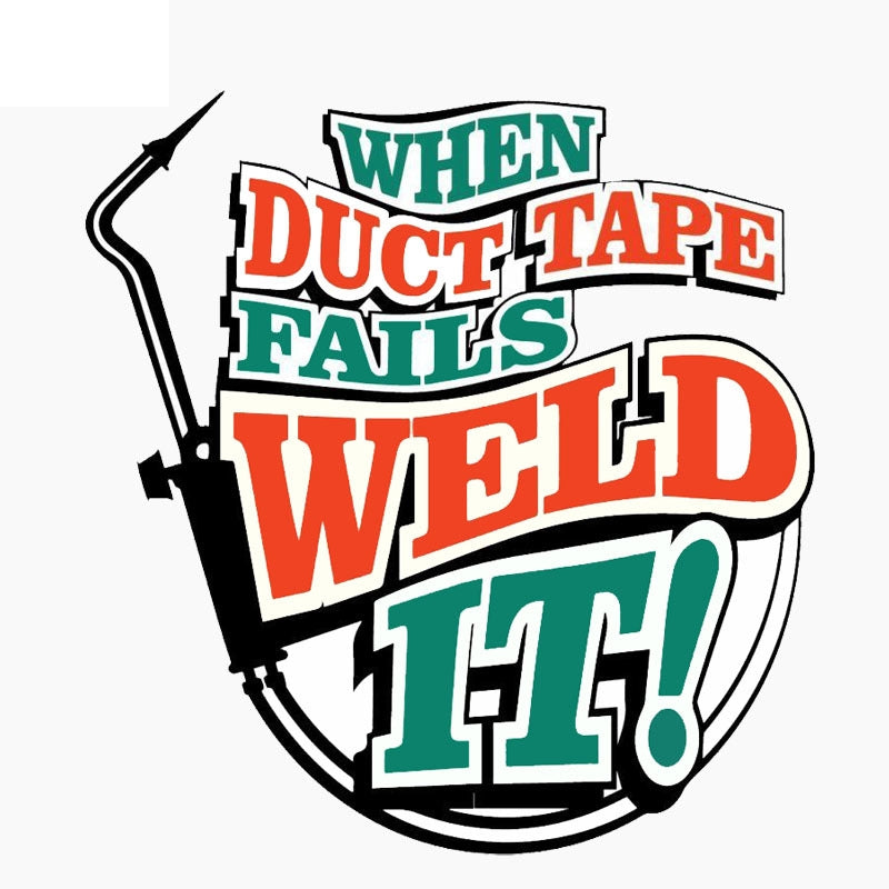 12.1CM*12.7CM Car Sticker Funny Duct Tape Weld Welding Helmet Welder Decal Motorcycle Accessories C1-7732