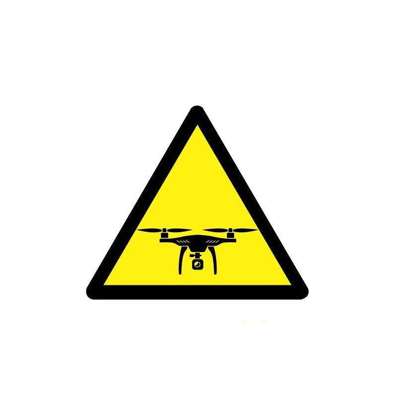 11CM*9.6CM Warning Car Sticker Caution Drones Decal 12-1076