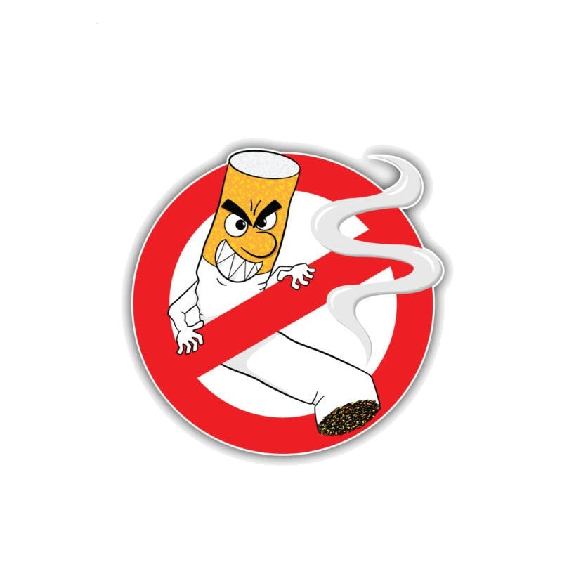 11CM*10.7CM Funny No Smoking Warning Car Sticker Decal 12-1399