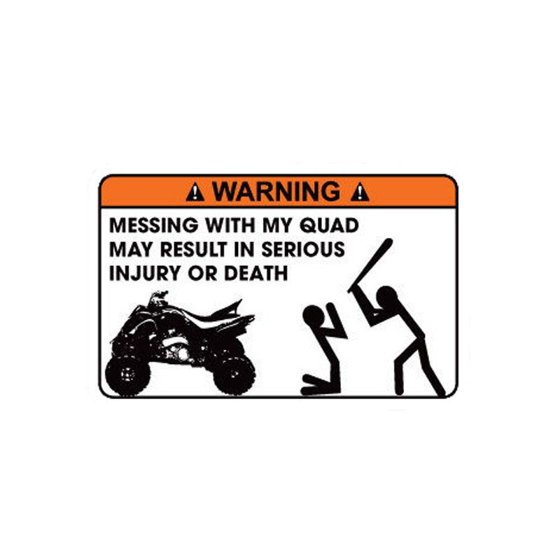12.2CM*8CM Funny MISSING WITH MY QUAD MAY RESULT IN SERIOUS INJURY OR DEATH Decal Car Sticker 12-0155