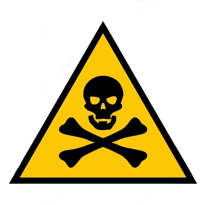 16.7CM*14.5CM Creative Skull Warning Danger Decal Car Sticker 12-0725