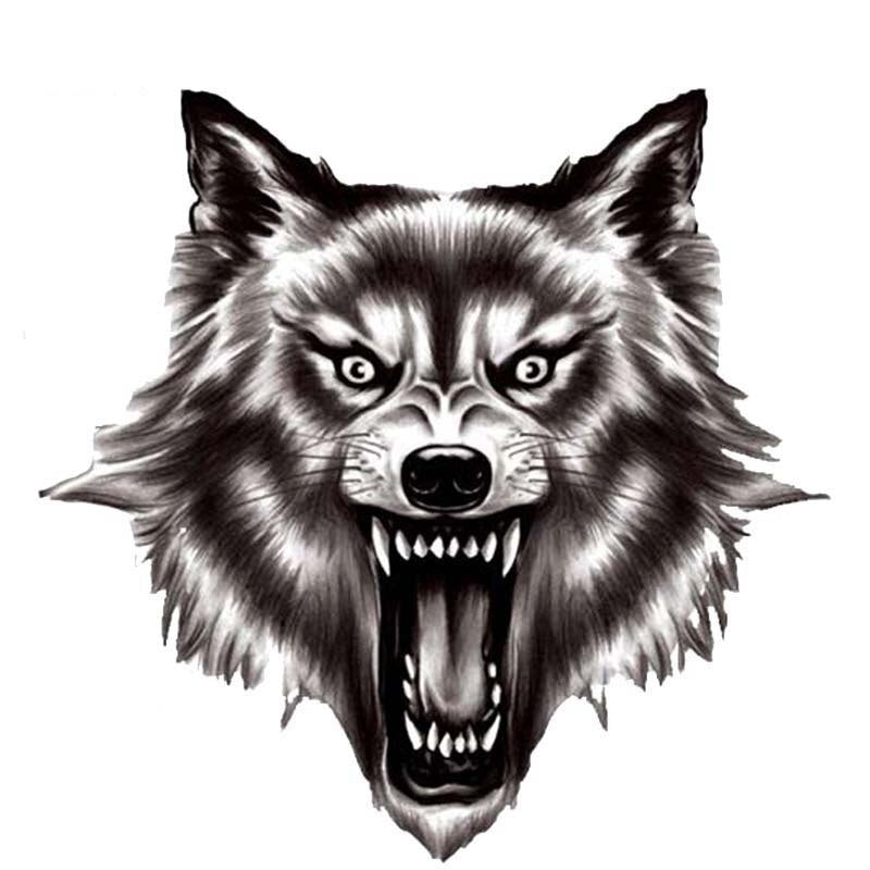 13.5CM*13.2CM A Ferocious Wolf Quality Car Sticker Decal 12-300523