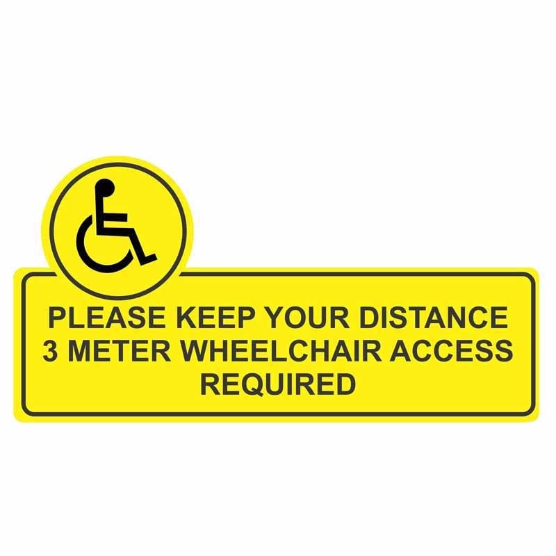 15.5CM*8CM Funny KEEP YOUR DISTANCE 3 METER WHEELCHAIR ACCESS REQUIRED Car Sticker Decal 12-0854