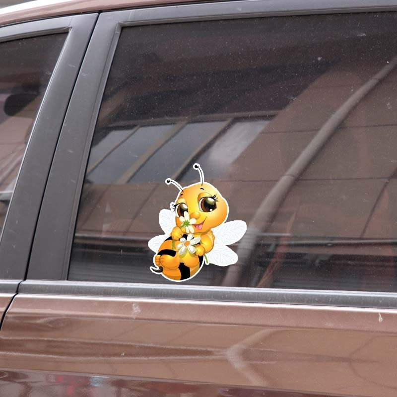 14.4CM*15.2CM A Lovely Little Bee Car Sticker Decal 12-300594