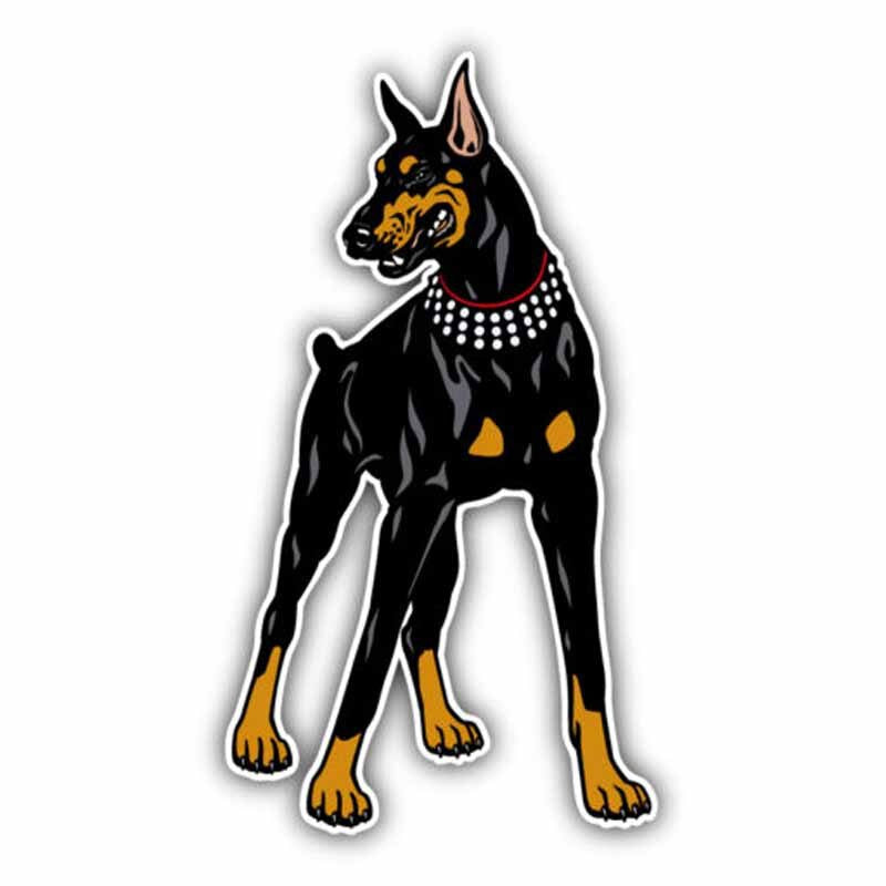 7.6CMx15.2CM Doberman Pinscher Breed Dog Pet Car Sticker C1-9037