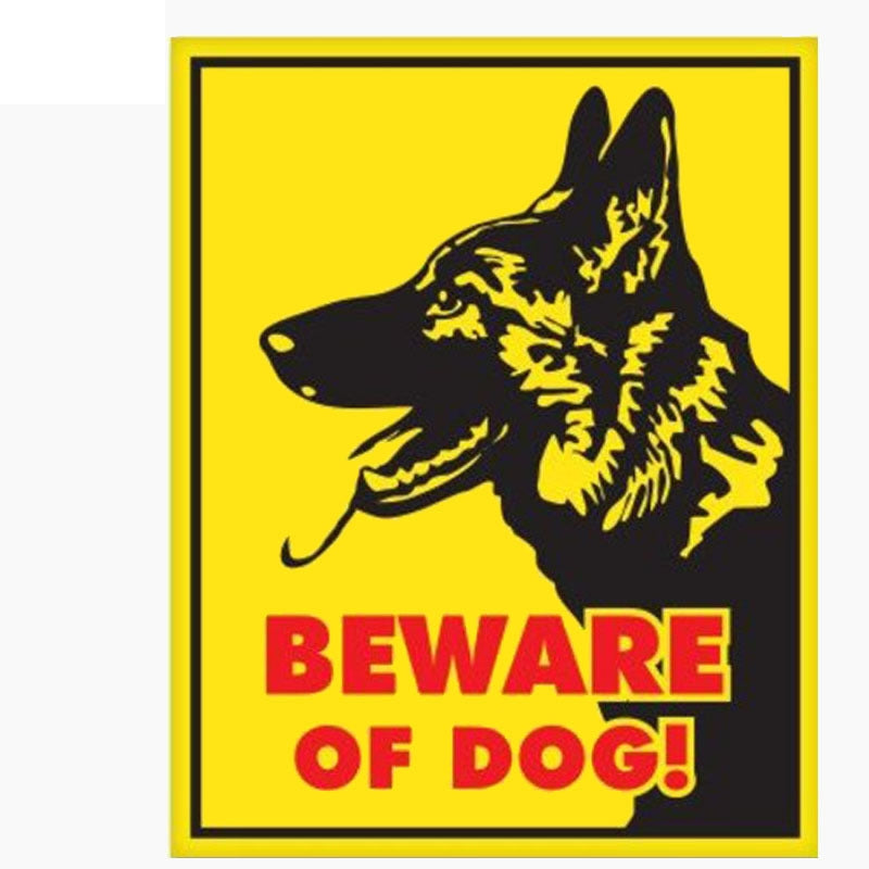 12.7CM*16CM German Shepherd Beware Of Dog Sign Car Window Car Sticker C1-7663