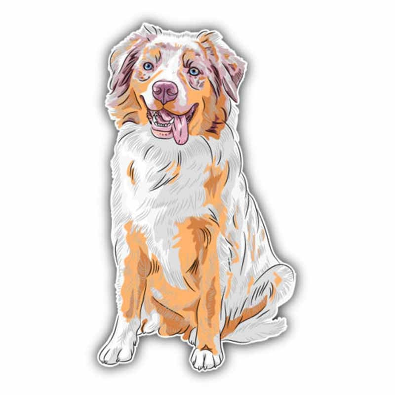 8.3CMx15CM Australian Shepherd Dog Cartoon Fashion Car Decoration Sticker C1-9085