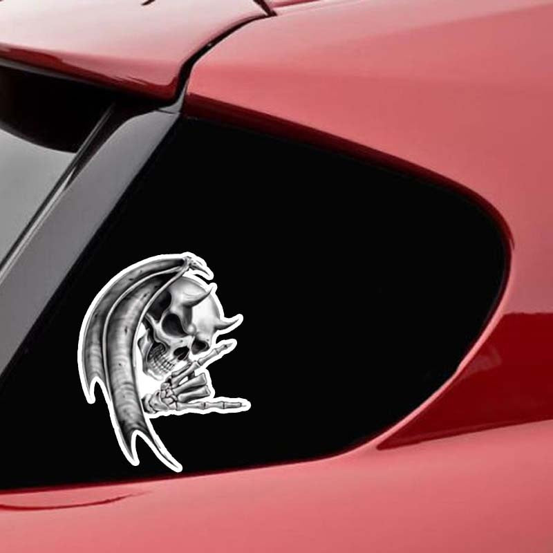 Fashion 11CM*14CM Devil Death Skull Motorcycle Helmet Car Sticker Windows Decal 6-0150