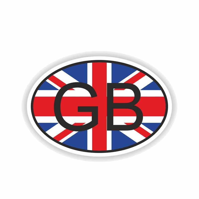 High-quality 13.7CM*9.3CM Creative GB GREAT BRITAIN COUNTRY CODE Car Sticker Decal 6-0191