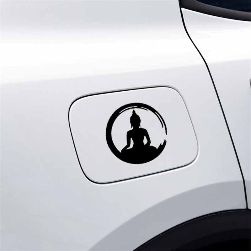 13CM*13CM Buddha Vinyl Decal Car Sticker Sangha Buddhism Black/Silver C3-1494