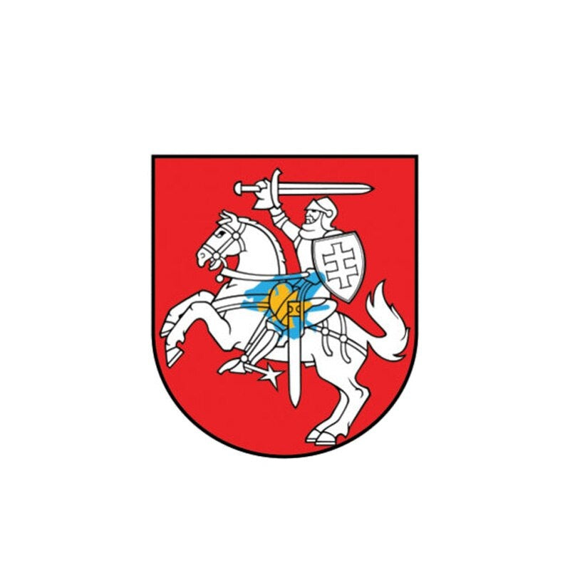 11.5CM*10CM Car Accessories Lithuania Flag Coat Of Arms Car Sticker Decal 6-1086