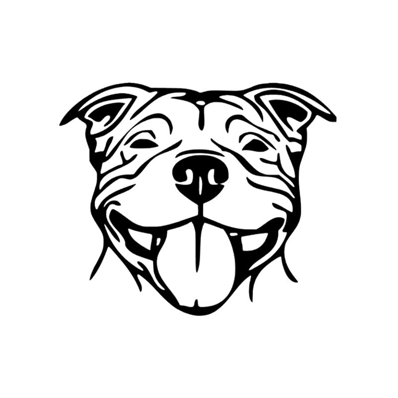 22.6X19.1CM Staffy Staffordshire Bull Terrier Staffie Dog Toilet Decal Wall Sticker Home Decor T5-1417
