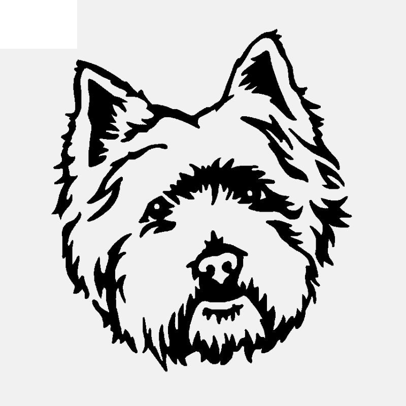 New Fashion 52.2CM*60CM Funny Animal Dog Head High Quality Decals Wall Sticker PVC Decoration W3-126