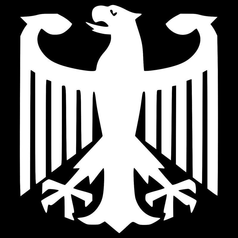 Hot 14*16.1CM Classic German Eagle Flag Car Body Decal Accessories Car Styling Stickers Black/Silver C9-1163