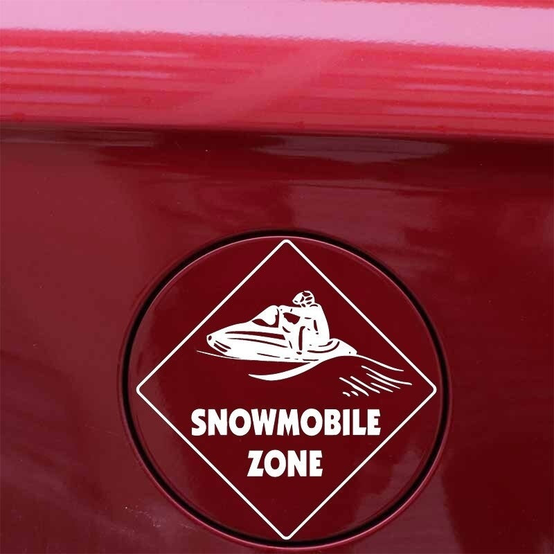 New Brand 15.6CM*15.6CM Snowmobile Crossing Decal Zone Creative Car Sticker Decals Bumper Decoration Accessories C31-0509