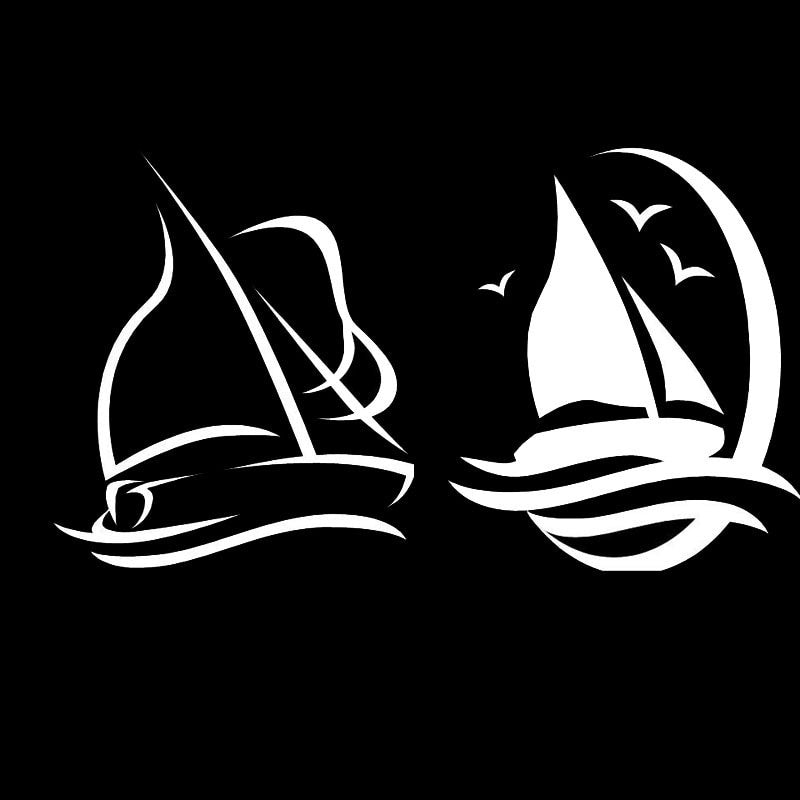 New Hot 22.4*12.7CM Ocean Sailing Personality Car Decorative Stickers Cover Scratches Car Accessories C4-0323