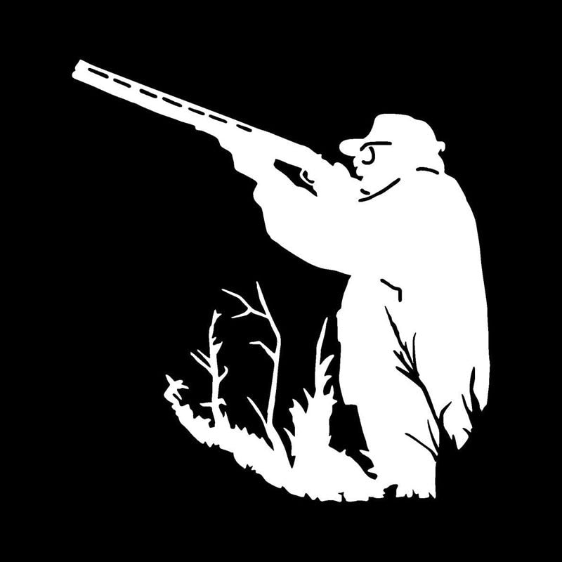 New Hot 12*12.7CM A Mounted Hunter Hunting Decals Waterproof Sunscreen Does Not Fade Vinyl Car Stickers C7-0059