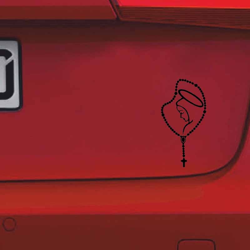 Hot 8.3CM*17.8CM Pearl Jesus Vinyl Car Motorcycle Stickers Decal Black/Silver C13-000303